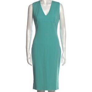 Dolce & Gabbana Teal Sleeveless Midi Dress